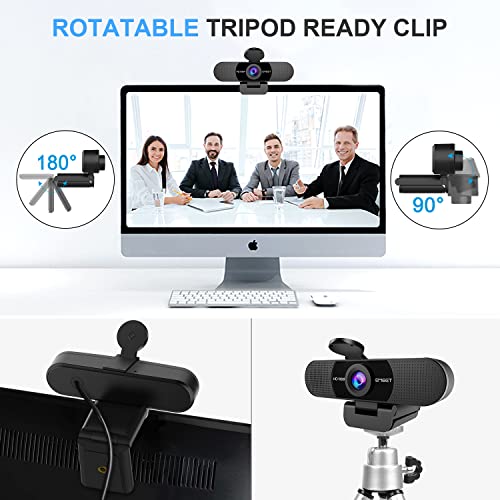 EMEET 1080P Webcam with Microphone, C960 Web Camera, 2 Mics Streaming Webcam, 90°FOV Computer Camera, Plug and Play USB Webcam for Online Calling/Conferencing, Zoom/Skype/Facetime/YouTube, Laptop/PC