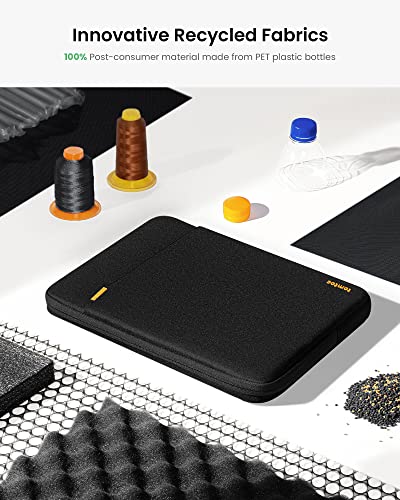 tomtoc 360° Protective Laptop Sleeve for 16-inch New MacBook Pro M3/M2/M1 Pro/Max A2991 A2780 A2485 A2141 2023-2019, Shockproof, Water-Resistant Ultrabook MacBook Bag Case with Accessory Pocket, Black