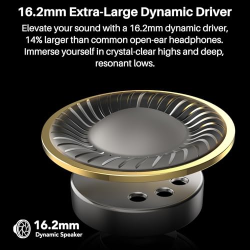 TOZO OpenEgo True Wireless Open Ear Headphone,5.3 Bluetooth Sport Earbuds with Earhooks for Long Time Playback with Digital Display, Dual Mic Clear Call Sweat-Proof for Running Workout