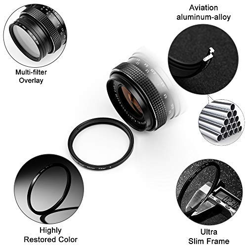 67mm Star Filter 4 Pieces Starburst Lens Filter(4 Points,6 Points,8 Points,12 Points) with Centre Pinch Lens Cap for Canon Nikon Sony Olympus Pentax and Other DSLR Cameras + 4 Slot Filter Pouch