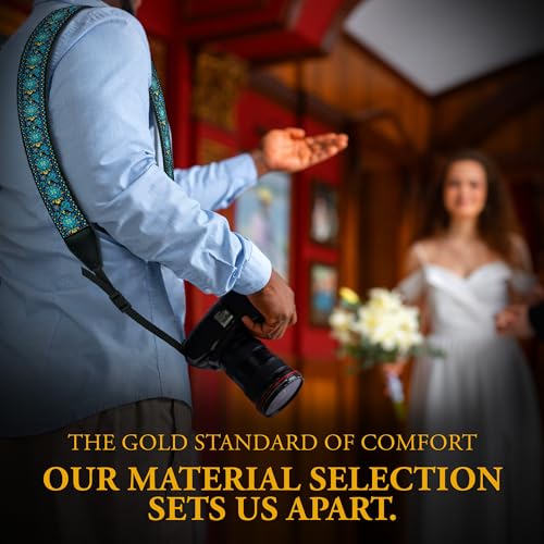 Art Tribute Camera Strap For Photographers Padded Universal Fit Neck Shoulder & Crossbody Strap Quick Release For DSLR/SLR/Mirrorless Canon Nikon Sony Olympus Compatible Photographer Gift