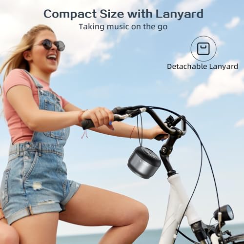 LENRUE Bluetooth Speaker,Small Portable Speakers,Mini Wireless Speaker with 5W Clear Sound,15H Playback Time,Gift for Men/Women/Kids/Boys/Girls,Home and Outdoor Activities (Gray)