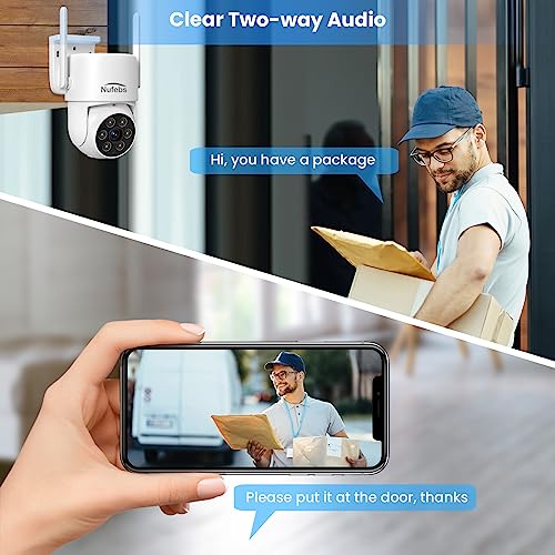 Security Camera NVR System 4Pcs 2K Spotlight Color Night Vision WiFi Waterproof Security Surveillance Cameras with Pre-Installed 1TB Hard Drive and Two-Way Audio,4 Channel NVR DC Power (Blue)