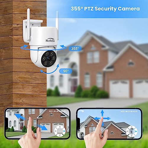 Security Camera NVR System 4Pcs 2K Spotlight Color Night Vision WiFi Waterproof Security Surveillance Cameras with Pre-Installed 1TB Hard Drive and Two-Way Audio,4 Channel NVR DC Power (Blue)