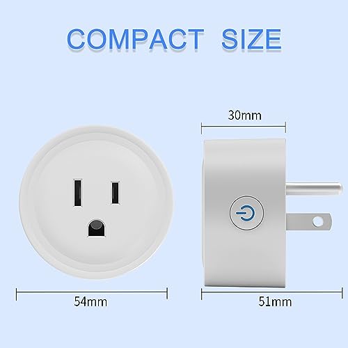ExIoTy Smart Plug, Works with Alexa Only, Simple Setup with One Voice Command, Voice Control, Remote Control, Timer & Schedule & Group Controller, Bluetooth Mesh Outlet, Alexa Echo Required （4 Pack）