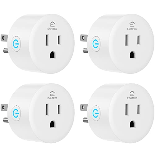 EIGHTREE Smart Plug, Smart Home WiFi Outlet Works with Alexa & Google Home, Smart Socket with Remote Control & Timer Function, 2.4GHz WiFi Only