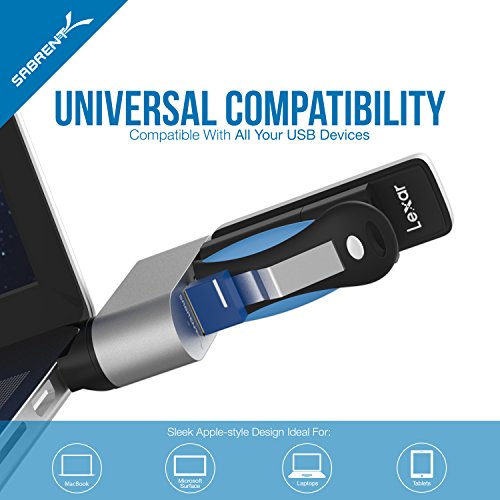 SABRENT Premium 4 Port Aluminum Mini USB 2.0 Hub [90°/180° Degree Rotatable] (HB-UMMC)