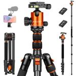 JOILCAN Tripod for Camera, 81" Camera Tripod Stand, 83 inches DSLR Tripods & Monopods, Heavy Duty Travel Tripod for Binoculars Laser Level Spotting Scope Telescope, Professional Complete Tripod Units