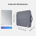 V Voova Laptop Sleeve Carrying Case 13 13.6 Inch Compatible with MacBook Air/Pro 13 M1/M2 2020-2023, Surface Laptop 4/5, Surface Pro X/9/8/7, HP Chromebook 13.5", Slim Computer Cover Bag,Grey
