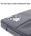 V Voova Laptop Sleeve Carrying Case 13 13.6 Inch Compatible with MacBook Air/Pro 13 M1/M2 2020-2023, Surface Laptop 4/5, Surface Pro X/9/8/7, HP Chromebook 13.5", Slim Computer Cover Bag,Grey