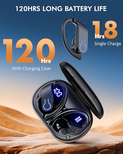 Bluetooth Earbuds with 120H Playtime & LED Display