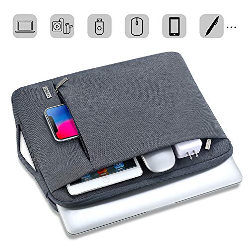 LANDICI 360° Protective Laptop Sleeve 15.6 Inch for MacBook Pro 16 M2/M1,MacBook Air 15,Computer Bag Carrying Case for 15-16 Inch HP Dell Asus Lenovo Notebook, Slim, Shockproof, Waterproof, Grey