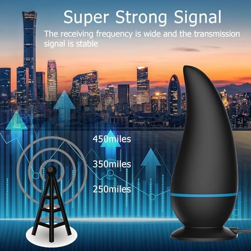 2024 TV Antenna - Amplified Long Range 580+Miles | Supports 4K HD | Indoor Outdoor