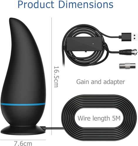 2024 TV Antenna - Amplified Long Range 580+Miles | Supports 4K HD | Indoor Outdoor