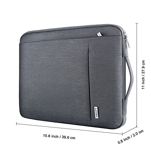 LANDICI 360° Protective Laptop Sleeve 15.6 Inch for MacBook Pro 16 M2/M1,MacBook Air 15,Computer Bag Carrying Case for 15-16 Inch HP Dell Asus Lenovo Notebook, Slim, Shockproof, Waterproof, Grey
