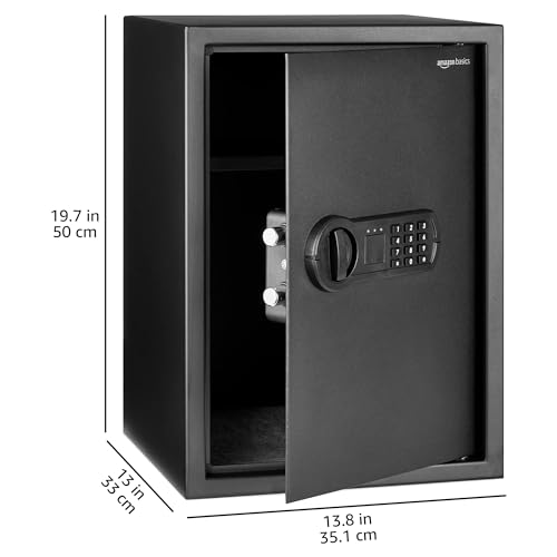 Amazon Basics Steel Security Safe - Programmable Keypad Lock
