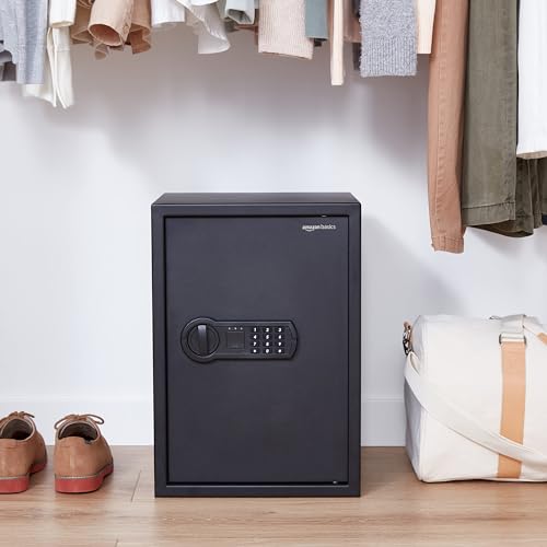 Amazon Basics Steel Security Safe - Programmable Keypad Lock