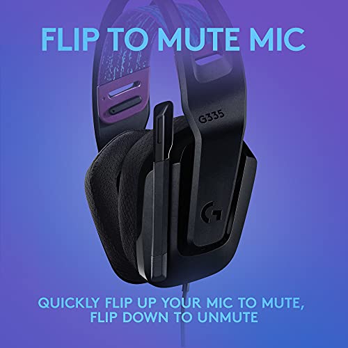 Logitech G335 Wired Gaming Headset with Flip-to-Mute Mic