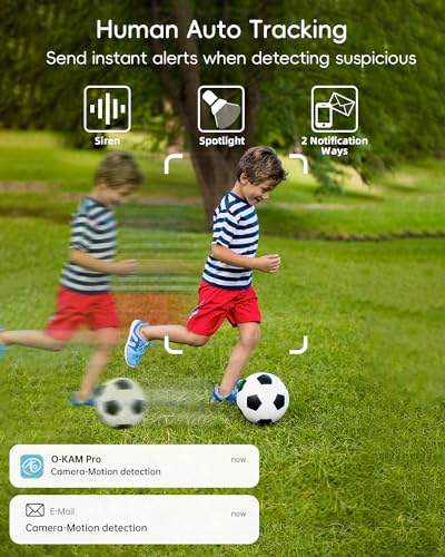 TIEJUS 2.4G/5G WiFi Security Camera Outdoor,24/7 Recording Home Security Cameras 2K,360° PTZ Wired Cameras for Home Security Outside,Auto Tracking