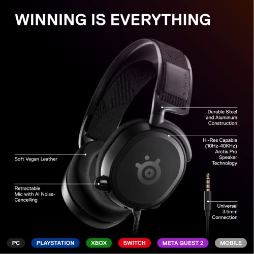 SteelSeries Arctis Prime Gaming Headset, High Fidelity Audio