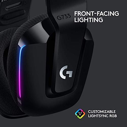Logitech G733 Lightspeed Wireless Gaming Headset - Black