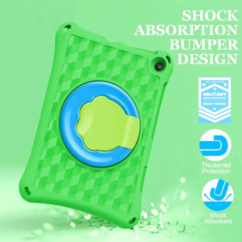 (13th/11th Generation, 2023/2021 Release) New 10in Tablet Case for Kids. Riaour ipad 10 case Light Weight Anti Slip Shockproof Kids Friendly Case(Incompatible with iPad Samsung).(Green)
