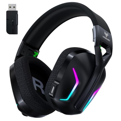 WESEARY 7.1 Wireless Gaming Headset with Mic for PS4, PS5, PC, Switch