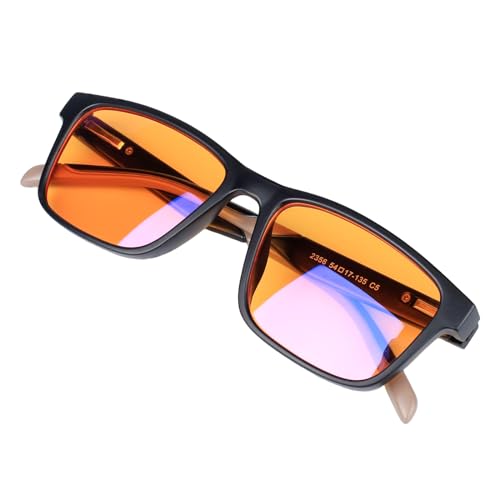 Frenou Amber Blue Light Blocking Glasses For Men Women,99% Orange Blue Light Blocking Glasses,HD Amber Tinted Glasses For Gaming And Sleep