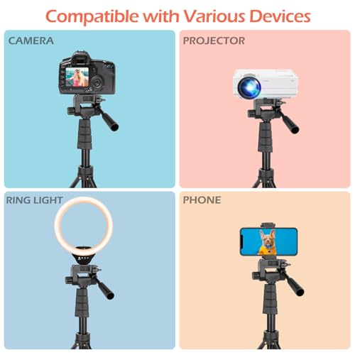 Aureday 67" Phone Tripod&Camera Stand, Selfie Stick Tripod with Remote and Phone Holder, Perfect for Selfies/Video Recording/Vlogging/Live Streaming