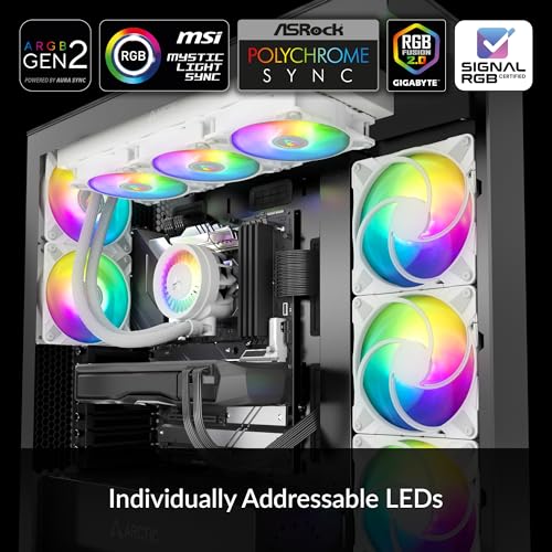 ARCTIC Liquid Freezer III 360 A-RGB - Water Cooling PC, All-in-One CPU AIO Water Cooler, Intel & AMD Compatible, efficient PWM-Controlled Pump, Fan: 200-1800 RPM, LGA1851 and LGA1700 Contact Frame -