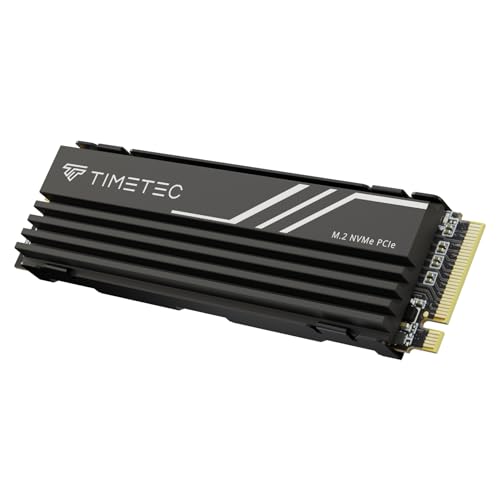 Timetec 4TB PCIe 4.0 Heatsink Gaming SSD NVMe PCIe Gen4x4 M.2 2280 3D NAND TLC SLC Cache Read/Write Speed Up to 7,100/5,500 MB/s Internal Solid State Drive for PS5, PC Desktop