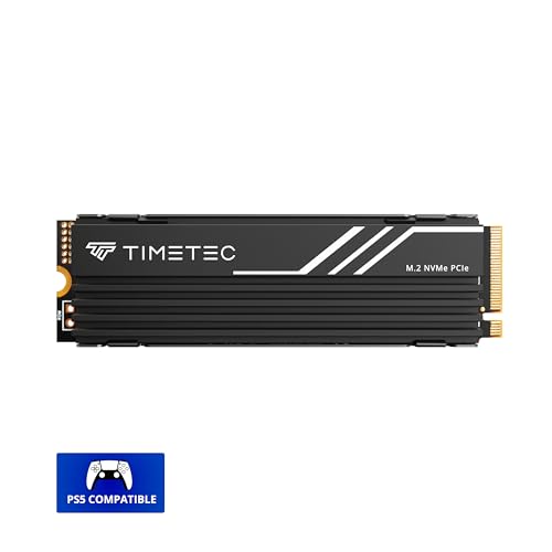 Timetec 4TB PCIe 4.0 Heatsink Gaming SSD NVMe PCIe Gen4x4 M.2 2280 3D NAND TLC SLC Cache Read/Write Speed Up to 7,100/5,500 MB/s Internal Solid State Drive for PS5, PC Desktop
