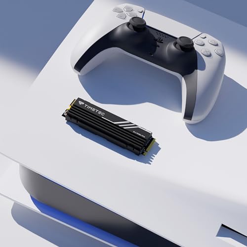 Timetec 4TB PCIe 4.0 Heatsink Gaming SSD NVMe PCIe Gen4x4 M.2 2280 3D NAND TLC SLC Cache Read/Write Speed Up to 7,100/5,500 MB/s Internal Solid State Drive for PS5, PC Desktop