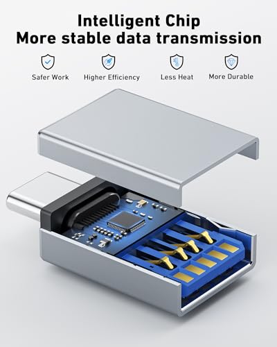 Cusvuevi USB Hub to USB C Adapter 2 Pack,10Gbps USB 3.2 Gen 2 USB A to USB C Converter to Thunderbolt to USB C to Dongle PD Charger Type C OTG for MacBook,Surface Pro,XPS,PC,Flash Drive