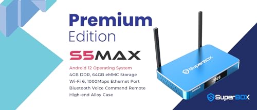 New Super, S 5 M A X, Bundle Box, 2024 Model,1 Voice 1 Keyboard Remote, 2 HDMI, Tf Card, Memory Stick, LED Light Strip (Install Instructions by Seller, Phone Support)