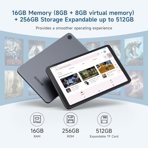 ALLDOCUBE 8.4 inch Tablet, Helio G99 Android Tablet with Widevine L1 iPlay50 Mini Pro NFE, FHD+ 1920×1200 Android13 Tablet, 16GB(8+8) RAM 256GB ROM 512GB Expandable, 5MP/13MP 4G LTE Bluetooth 5.2