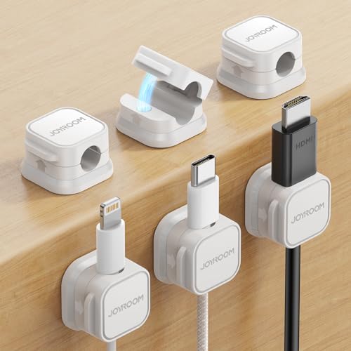 6 Pack Magnetic Cable Clips for Easy Cord Management