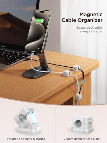 6 Pack Magnetic Cable Clips for Easy Cord Management