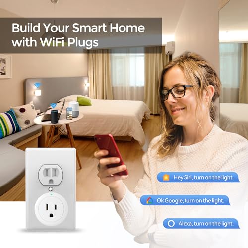Beysen Matter Smart Plug, Work with Alexa,Apple Home, Siri , Google Home, SmartThings, Smart Outlet 10A/1250W Max, Smart Home Automation with Remote Control,Timer&Schedule, 2.4G Wi-Fi Only, 4Pack