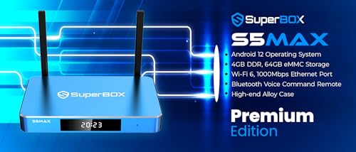 The New S 5 M A X, 2024 Pack,1 Voice,1 Keyboard Remote, 1 HDMI, Tf Card, Memory Stick, Cat 6,LED Light Strip, Cable Ties, (Easy Detailed Install Instructions by Seller, Phone Support Included