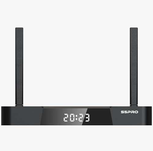 2024 Newest Super TV Box S-5 PRO Bundle 2024 with Travel Case, RGB Light Strip, 1 Voice & 1 Keyboard Remote, Cleaning Kit, 64GB USB Flash Drive, 32GB Tf Card, 6X Cable Management Ties & Instructions