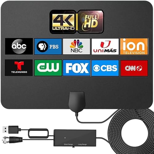 HD TV Antenna for Smart & Old TVs, 4K 1080p