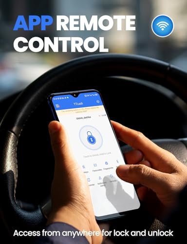 Smart Lock, 7-in-1 Keyless Entry Door Lock, Fingerprint Door Lock with Touchscreen Keypad, Built-in WiFi Deadbolt, Smart Door Lock with Bluetooth, Biometric Door Lock, App Remote Control (Zinc Alloy)