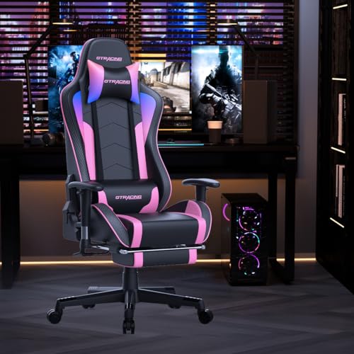 GTRACING Gaming Chair with Footrest Speakers Video Game Chair Bluetooth Music Heavy Duty Ergonomic Computer Office Desk Chair (Colorful)