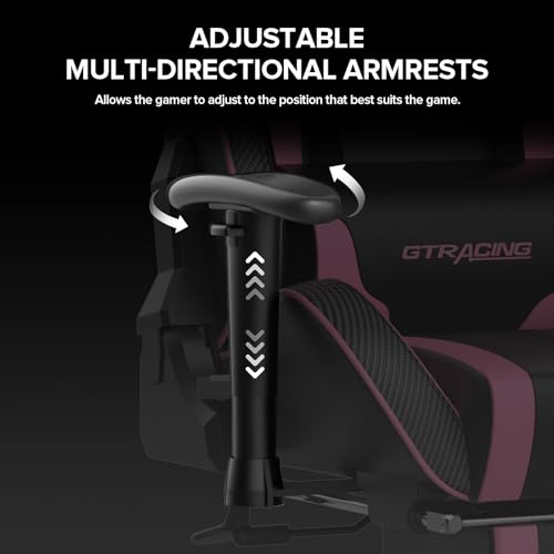 GTRACING Gaming Chair with Footrest Speakers Video Game Chair Bluetooth Music Heavy Duty Ergonomic Computer Office Desk Chair (Colorful)