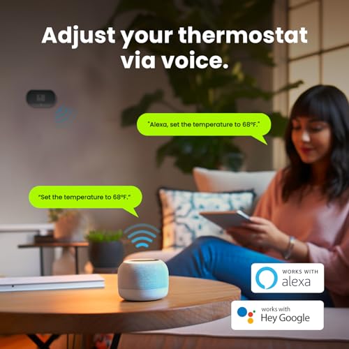 Degrii Smart Thermostat with Energy Saving, Programmable WiFi Thermostat with App Control, DIY Installation, Work with Google and Alexa