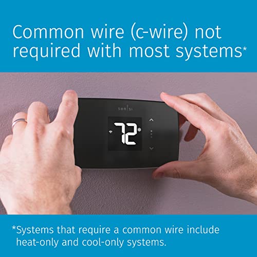 Sensi Lite Smart Thermostat, Data Privacy, Programmable, Wi-Fi, Mobile App, Easy DIY, Compatible with Alexa, Energy Star Certified, ST25, C-Wire Not Required on Most Systems **New 2023!**