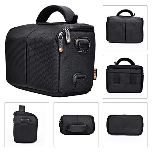 FOSOTO Waterproof Anti-shock Camera Case Bag Compatible for Canon Powershot SX540 SX530 SX60 SX420 HS M5,Nikon Coolpix L340 B500 B700 L330 L840 P610,Panasonic LUMIX,Sony a6000 Digital Camera