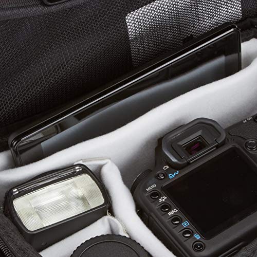 Amazon Basics Large DSLR Gadget Bag, Black with Grey Interior