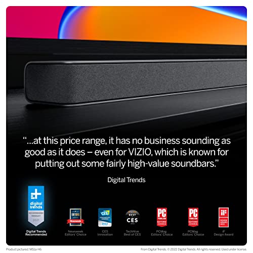 VIZIO M-Series All-in-One 2.1 Immersive Sound Bar with 6 High-Performance Speakers, Dolby Atmos, DTS:X, Built in Subwoofers and Alexa Compatibility, M213ad-K8, 2023 Model
